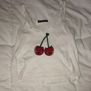 White Brandy Cherry Tank Top